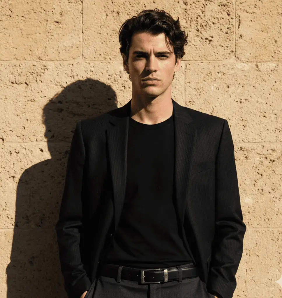 Person in a black suit